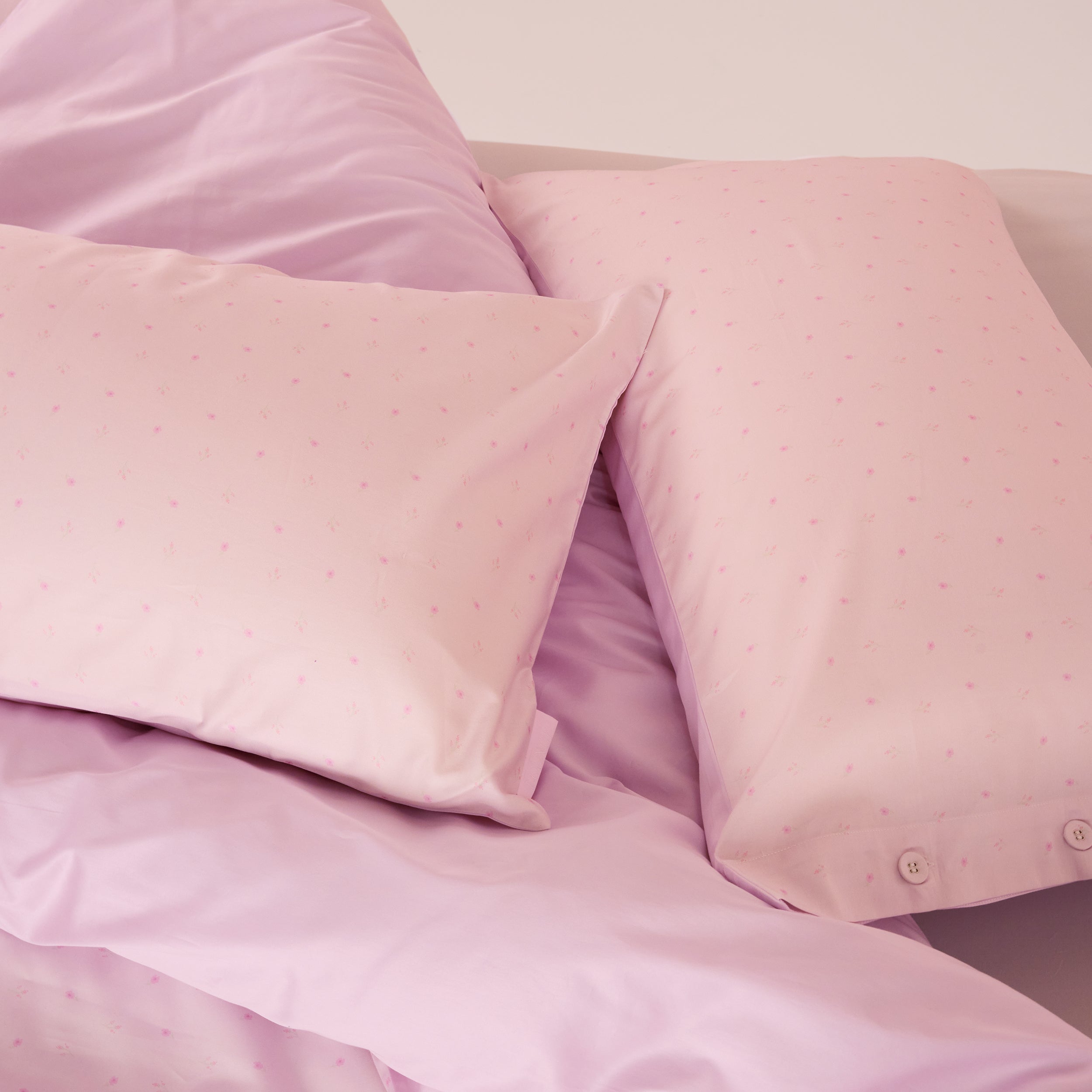 Spring Daze Reversible Pillowcase (2-Pack) - Pink Rosebud