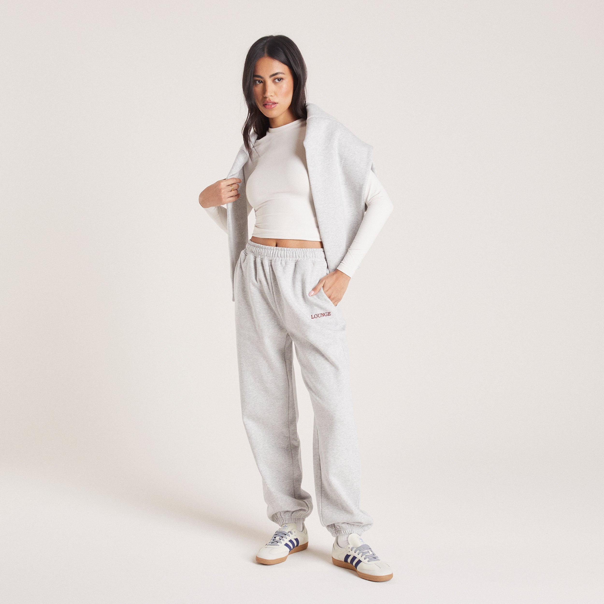 Cuffed Sweatpants - Grey Marl